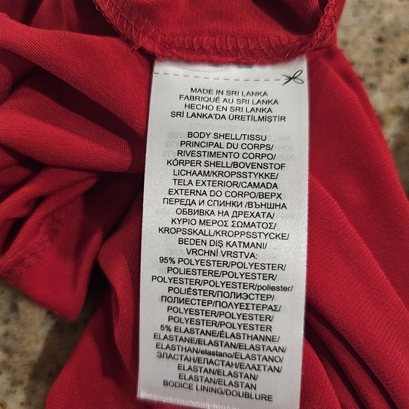 Lauren Ralph Lauren Essential Red Sleeveless Belted Jumpsuit~NWT~Size 10 - Picture 9 of 10